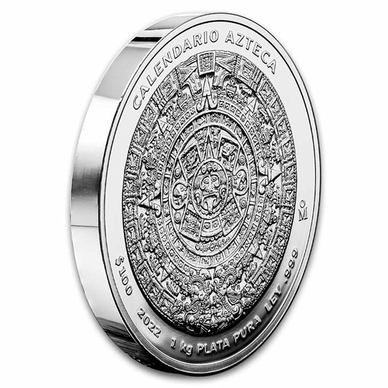 Buy 2022 Mexico 1 kilo Silver Aztec Calendar (w/Box & COA) APMEX