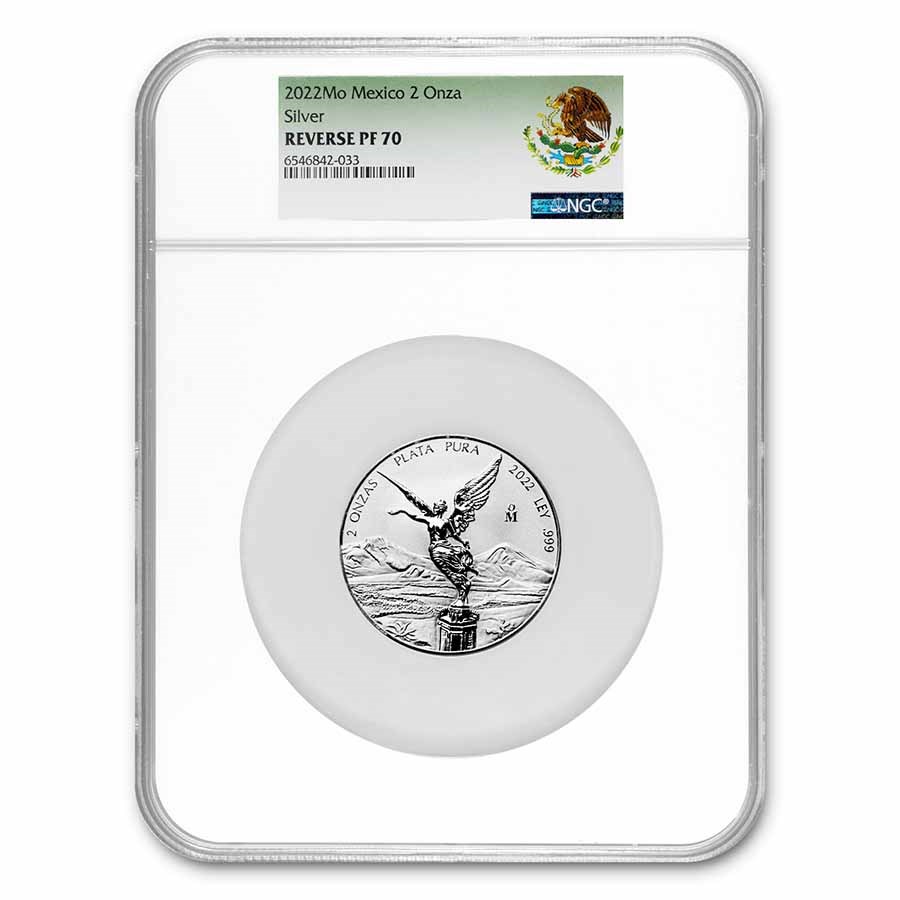 2022 Mexico 2 oz Silver Libertad Reverse Proof PF-70 NGC