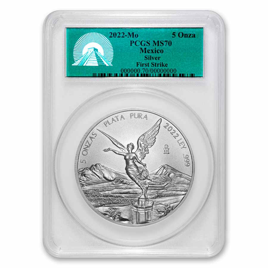 Buy 2022 Mexico 5 oz Silver Libertad MS-70 PCGS (FirstStrike®) | APMEX