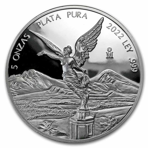 2022 Mexico 5 oz Silver Libertad Proof (In Capsule) 2022 Mexico 5 oz Silver Libertad Proof (In Capsule)