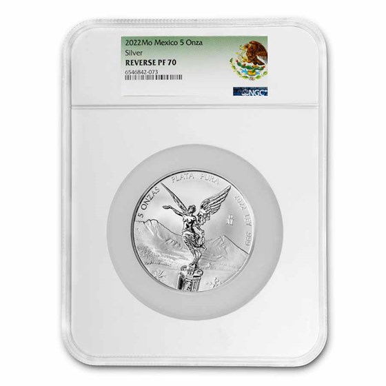 2022 Mexico 5 oz Silver Libertad Reverse Proof PF-70 NGC 2022 Mexico 5 oz Silver Libertad Reverse Proof PF-70 NGC