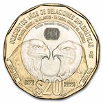 2022 Mexico Bimetallic 20 Pesos BU (US-Mexico Relations)