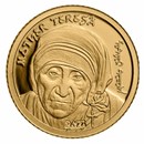 2022 Mongolia 1/2 gram Proof Gold Mother Teresa