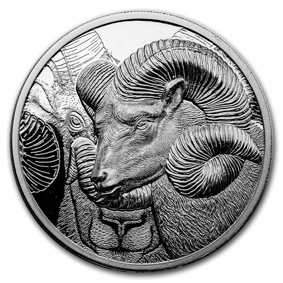 2022 Mongolia 1 oz Platinum Proof Magnificent Argali (Ram)