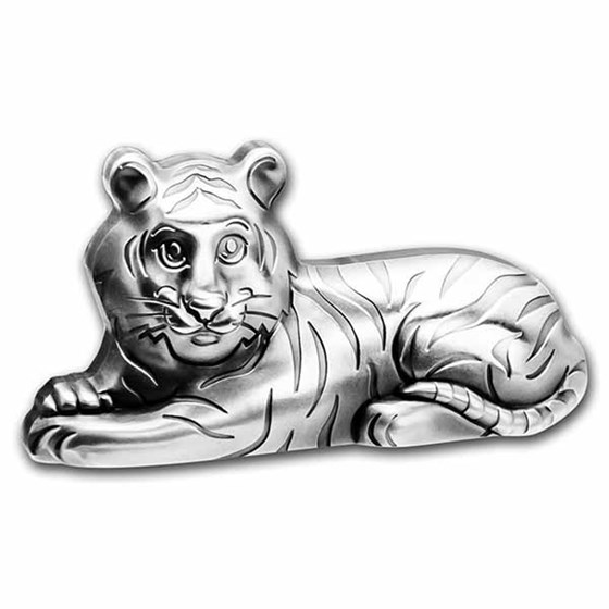 2022 Mongolia 1 oz Silver Antique Lunar Charming Tiger 2022 Mongolia 1 oz Silver Antique Lunar Charming Tiger