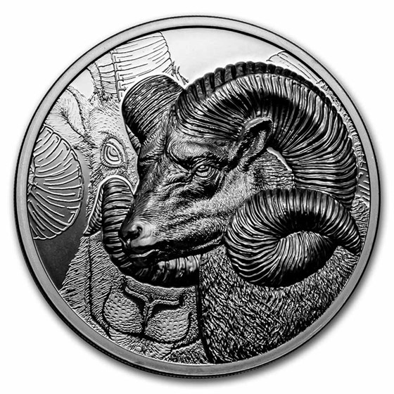 2022 Mongolia 2 oz Silver Black Proof Magnificent Argali (Ram) 2022 Mongolia 2 oz Silver Black Proof Magnificent Argali (Ram)