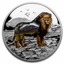 2022 Mongolia 2 oz Silver Into The Wild: Lion