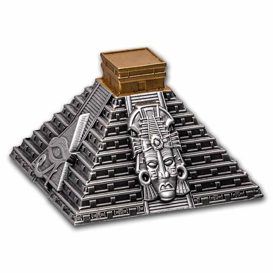 Buy 2022 Nicaragua 5 oz Silver Mayan Pyramid Shaped Coin | APMEX
