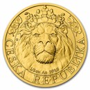 2022 Niue 1/2 oz Gold Czech Lion BU