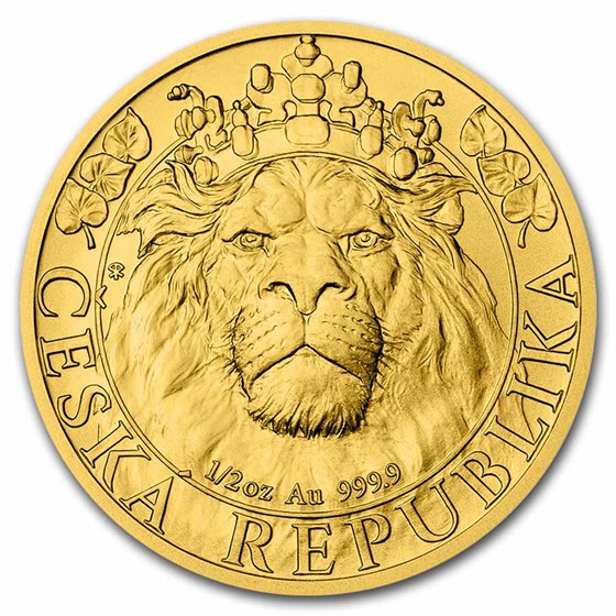 2022 Niue 1/2 oz Gold Czech Lion BU 2022 Niue 1/2 oz Gold Czech Lion BU