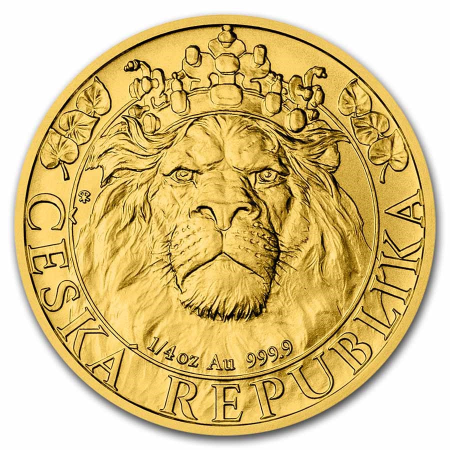 2022 Niue 1/4 oz Gold Czech Lion BU