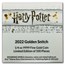 2022 Niue 1/4 oz Proof Gold Harry Potter: The Golden Snitch