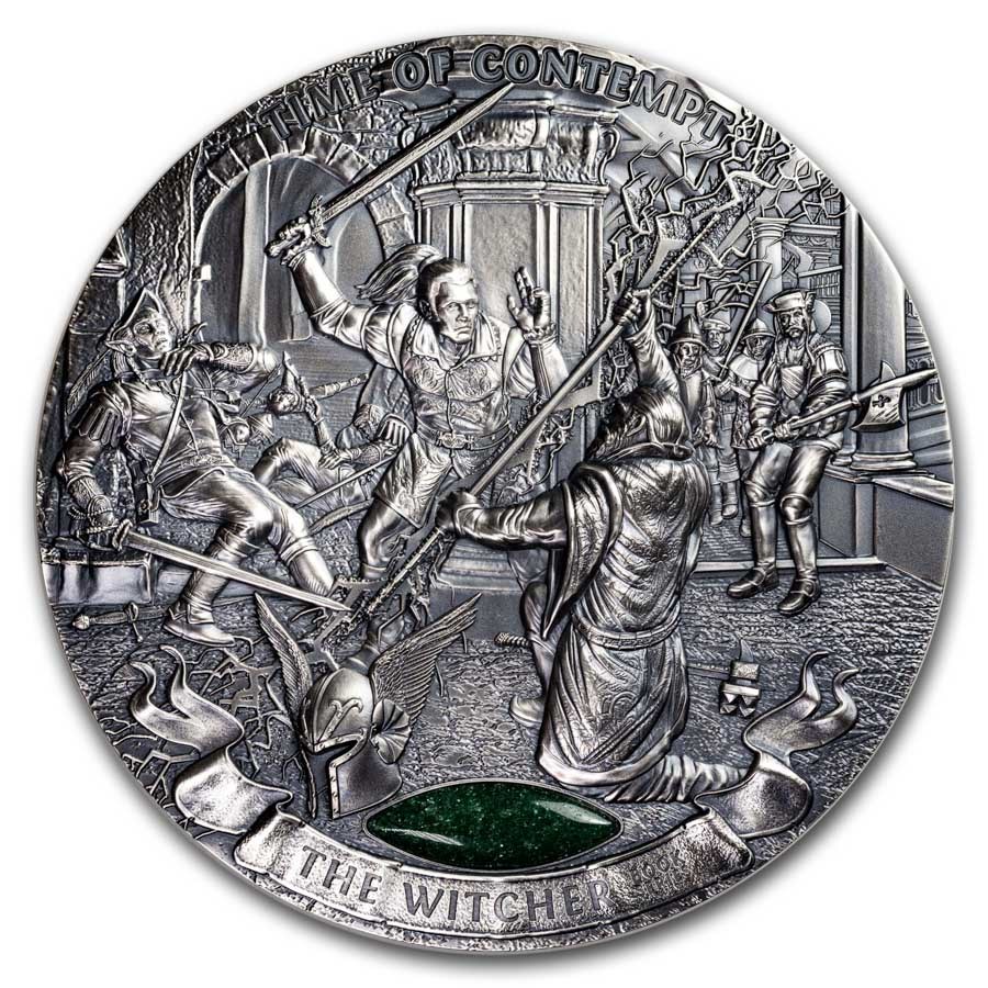 2022 Niue 1 kilo Antique Silver The Witcher: Time of Contempt