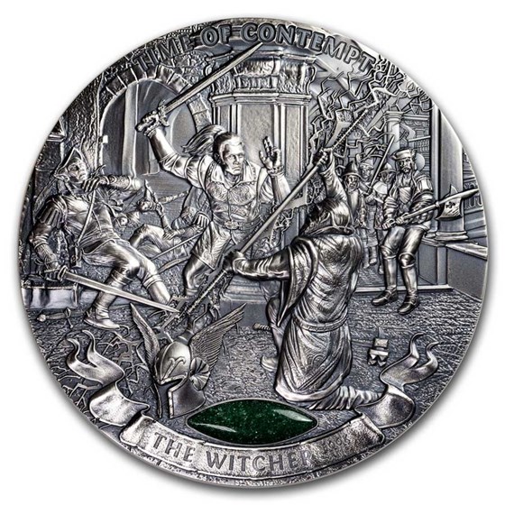 2022 Niue 1 kilo Antique Silver The Witcher: Time of Contempt 2022 Niue 1 kilo Antique Silver The Witcher: Time of Contempt