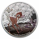 2022 Niue 1 oz Ag $2 Disney Bambi 80th Anniversary - Butterfly