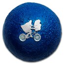 2022 Niue 1 oz Ag $2 E.T. Bicycle Over The Moon Spherical Coin
