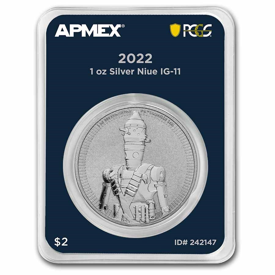 2022 Niue 1 oz Ag $2 Star Wars: IG-11 (MD® Premier + PCGS FS)