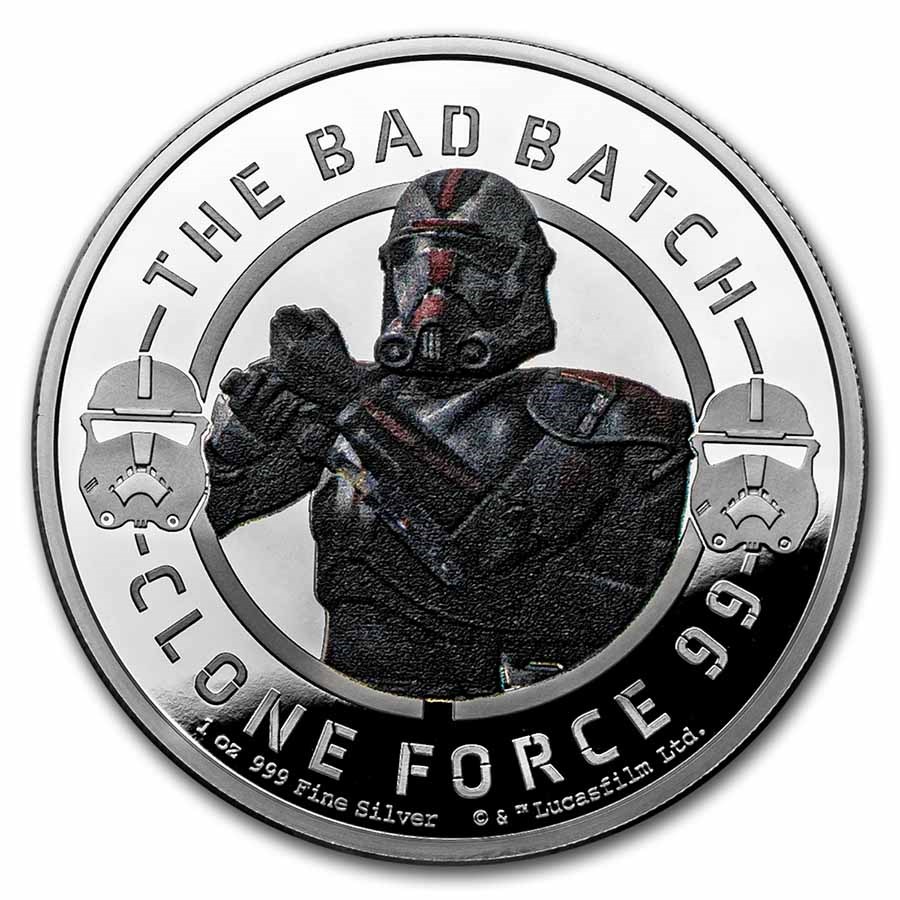 2022 Niue 1 oz Ag $2 Star Wars: The Bad Batch - Hunter