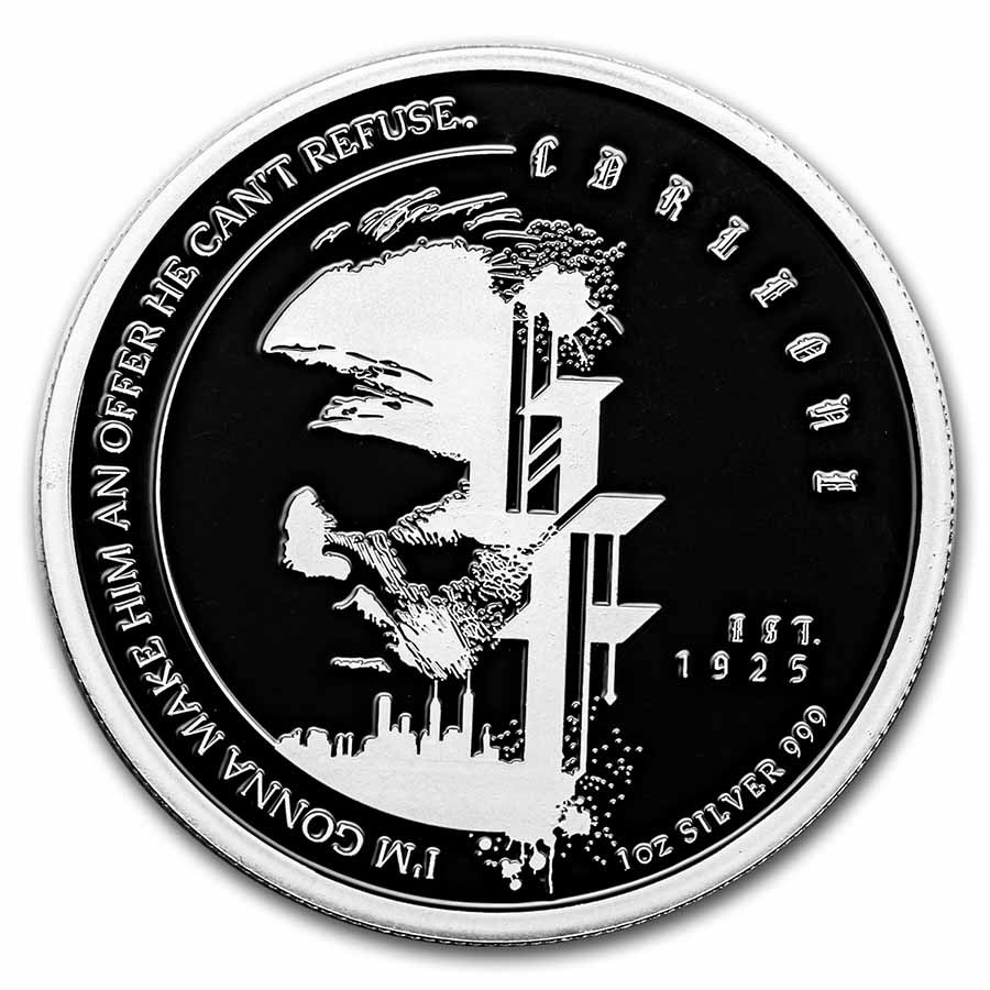 2022 Niue 1 oz Ag $2 The Godfather 50th: Offer He Can't Refuse
