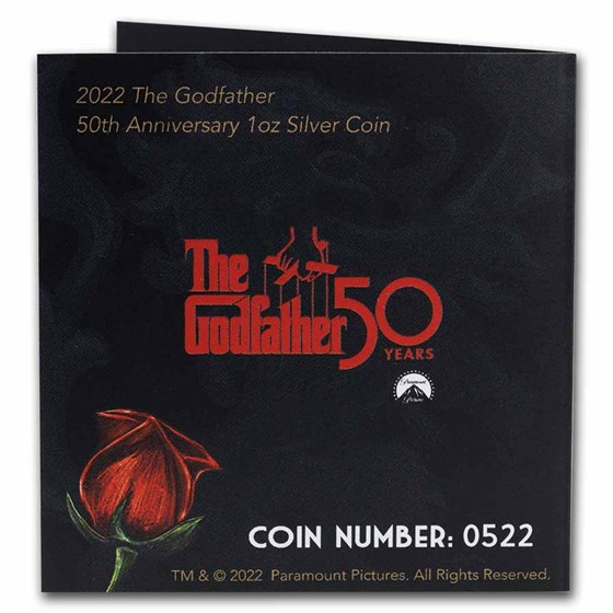 Buy 2022 Niue 1 oz Ag $2 The Godfather 50th: Red Rose | APMEX