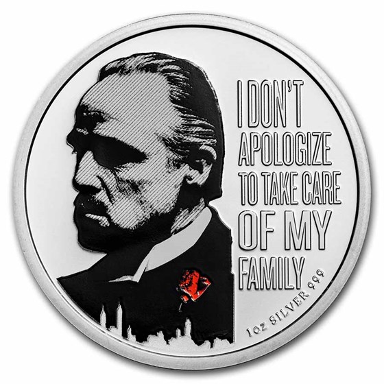 2022 Niue 1 oz Ag $2 The Godfather 50th: Red Rose 2022 Niue 1 oz Ag $2 The Godfather 50th: Red Rose