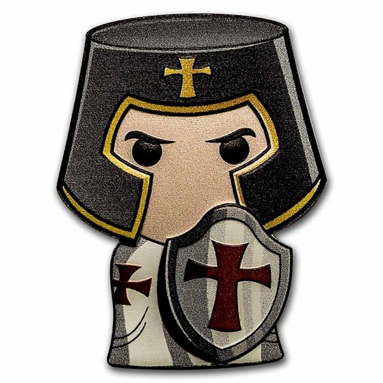 2022 Niue 1 oz Ag Chibi Coin Warriors of History: Knights Templar
