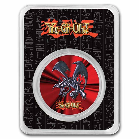 2022 Niue 1 oz Color Ag Yu-Gi-Oh! - Red-Eyes Black Dragon, In TEP 2022 Niue 1 oz Color Ag Yu-Gi-Oh! - Red-Eyes Black Dragon, In TEP