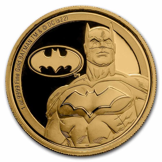 2022 Niue 1 oz Gold Coin $250 DC Classics: BATMAN™ (Box & COA) 2022 Niue 1 oz Gold Coin $250 DC Classics: BATMAN™ (Box & COA)