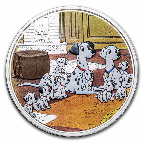 2022 Niue 1 oz Silver $2 101 Dalmatians Series: Family 2022 Niue 1 oz Silver $2 101 Dalmatians Series: Family