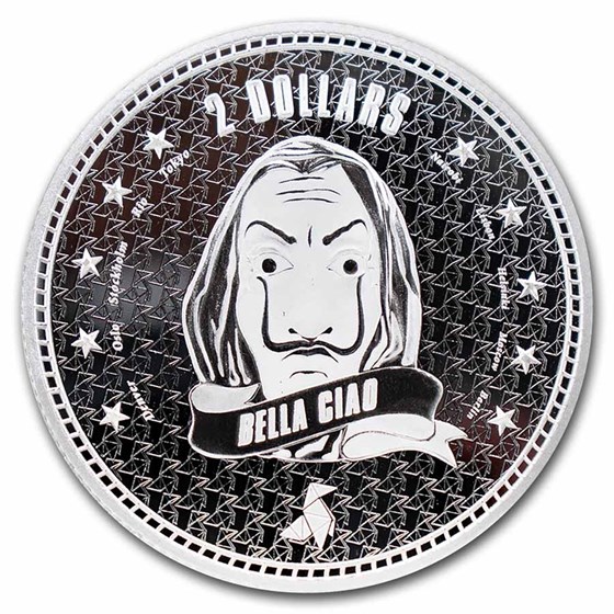 2022 Niue 1 oz Silver $2 Bella Ciao (Prooflike w/ Gift Box)