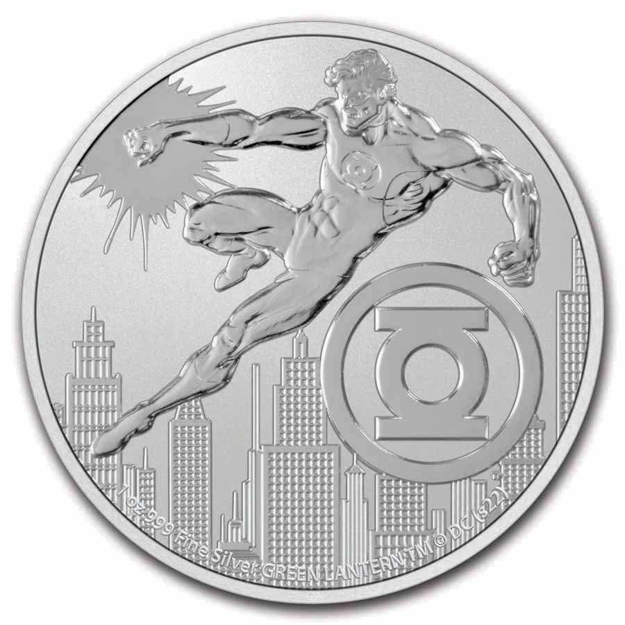 2022 Niue 1 oz Silver $2 DC Comics Justice League: Green Lantern