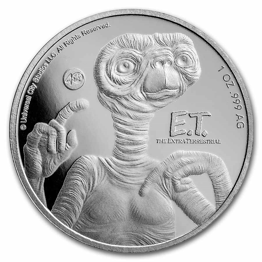 2022 Niue 1 oz Silver $2 E.T. 40th Anniversary Coin BU