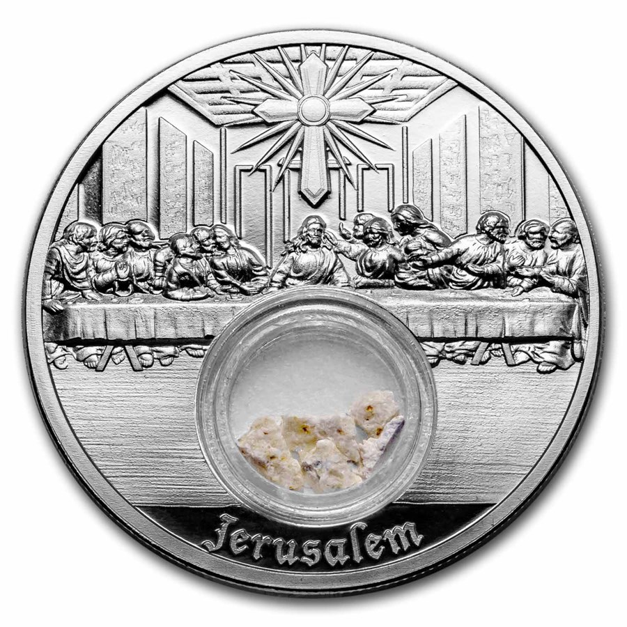 2022 Niue 1 oz Silver $2 In the Footsteps of Jesus Jerusalem