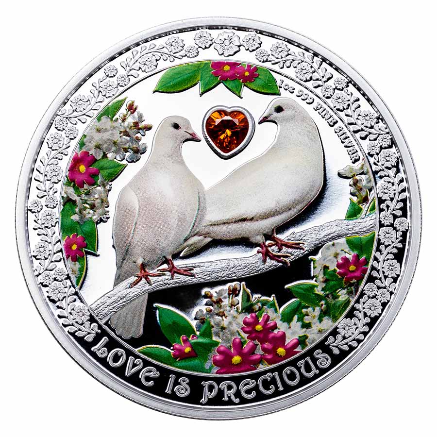 Buy 2022 Niue 1 oz Silver $2 Love is Precious Doves | APMEX