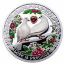 2022 Niue 1 oz Silver $2 Love is Precious Doves