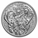 2022 Niue 1 oz Silver $2 Norse God Thor BU Coin