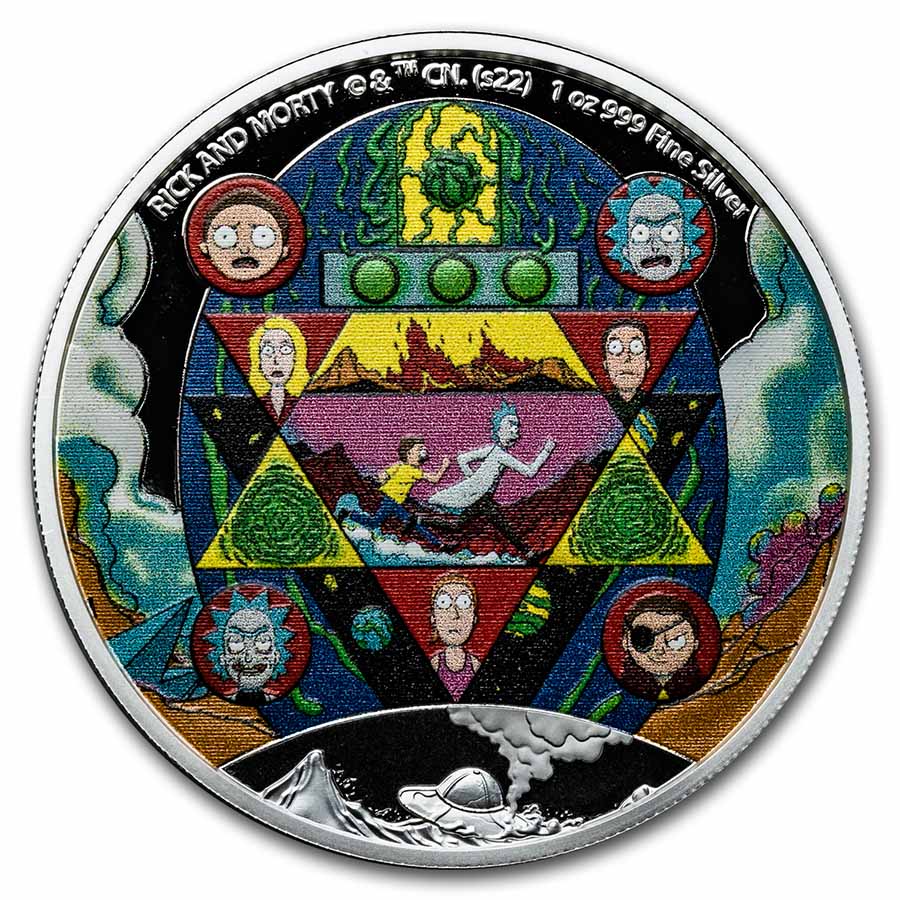 Buy 2022 Niue 1 oz Silver $2 Rick and Morty Coin | APMEX