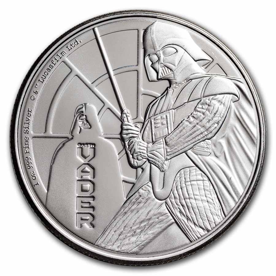 2022 Niue 1 oz Silver $2 Star Wars: Darth Vader BU