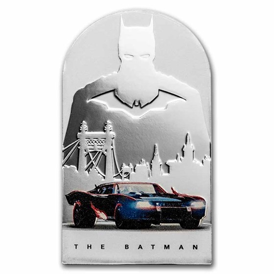 2022 Niue 1 oz Silver $2 The Batman Batmobile: Archway Coin 2022 Niue 1 oz Silver $2 The Batman Batmobile: Archway Coin