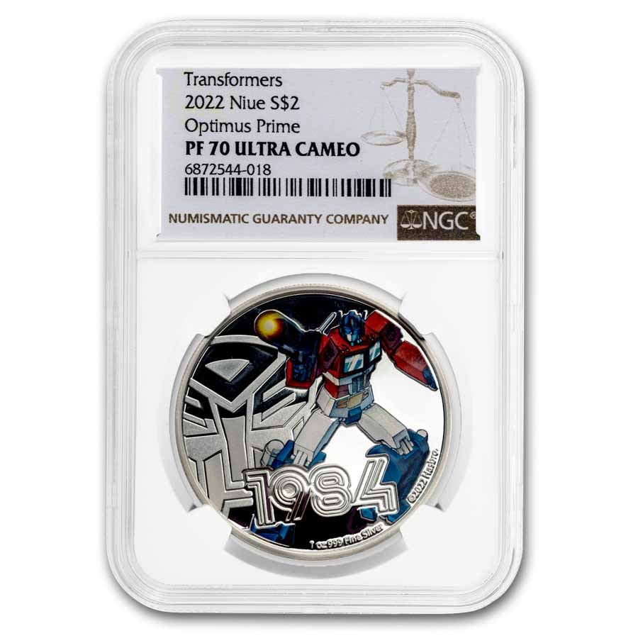 2022 Niue 1 oz Silver $2 Transformers: Optimus Prime PF-70 UCAM