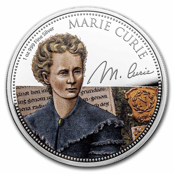 2022 Niue 1 oz Silver $2 Women in History: Marie Curie 2022 Niue 1 oz Silver $2 Women in History: Marie Curie