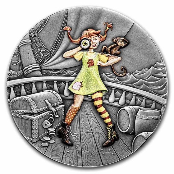 2022 Niue 1 oz Silver Antique Fairy Tales: Monkey Girl