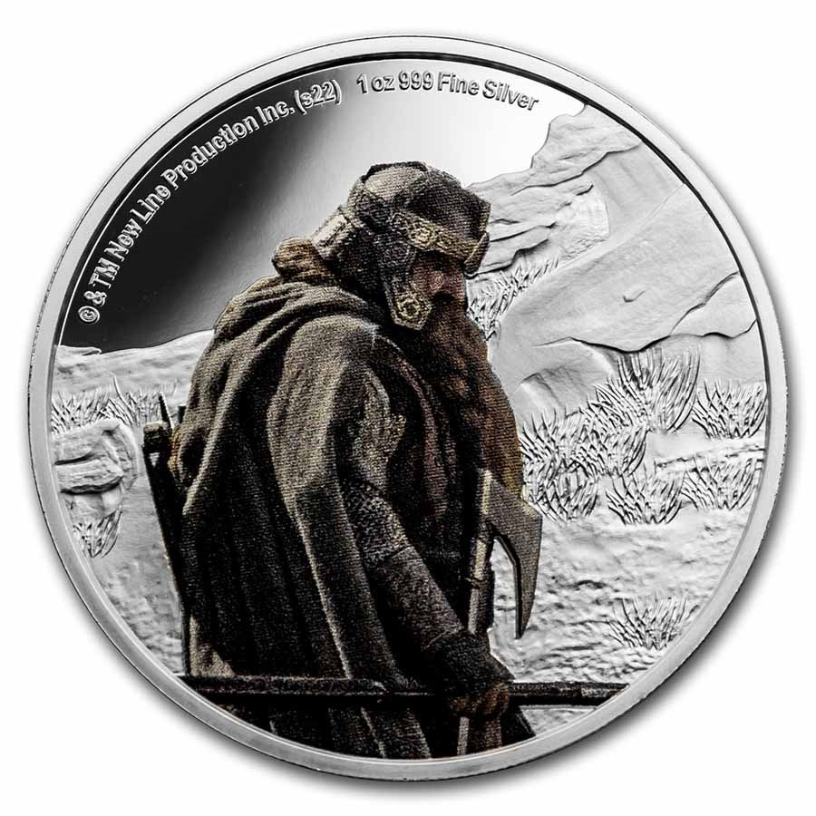 2022 Niue 1 oz Silver Coin $2 The Lord of the Rings: Gimli