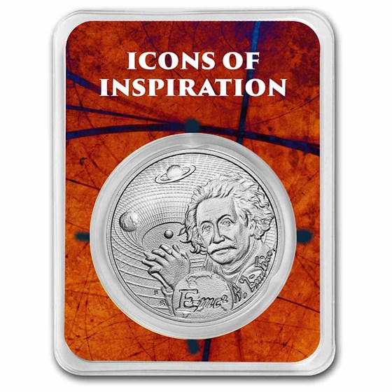 2022 Niue 1 oz Silver Icons of Inspiration: Alb. Einstein in TEP
