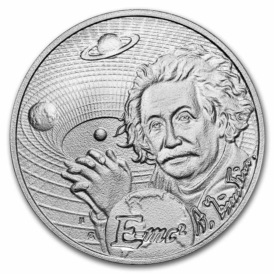 2022 Niue 1 oz Silver Icons of Inspiration: Albert Einstein BU