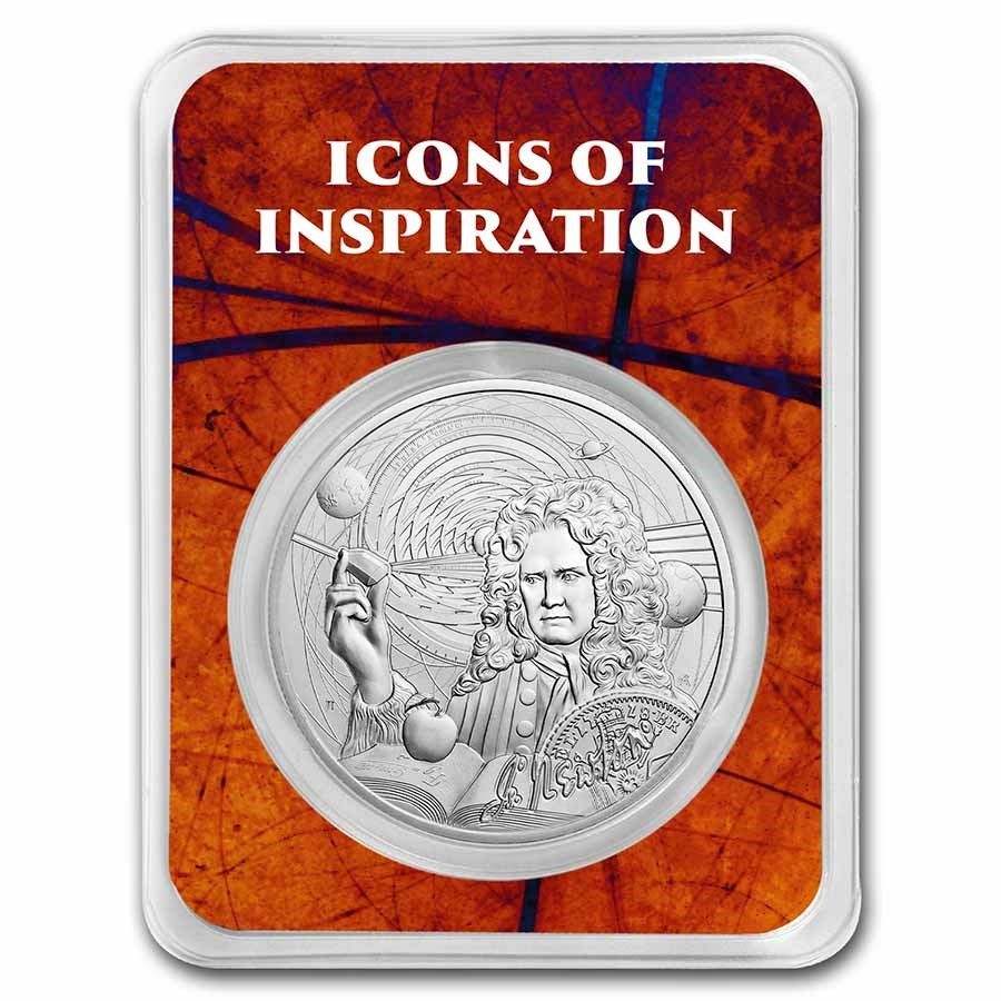 2022 Niue 1 oz Silver Icons of Inspiration: Isaac Newton in TEP