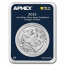 2022 Niue 1 oz Silver Predators: Cougar vs Bear MDP® + PCGS FS