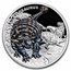 2022 Niue 1 oz Silver Prehistoric World: Ankylosaurus