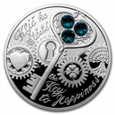 2022 Niue 1 oz Silver Proof Crystal Coin: The Key To Happiness