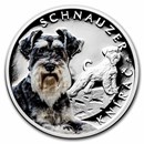 2022 Niue 1 oz Silver Proof Dog Breeds: Schnauzer